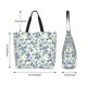 thumbnail image 5 of Balery Vintage Blue Floral Bolsa Tote Estilo Estético con Cremalleras, Bolsa de Hombro, Bolsa de Compras Grande y Plegable, 5 of 8