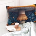 thumbnail image 4 of Salouo Vintage Blue Leaf Mushroom Pattern Pillow Cases,1PC Pillow Covers with Envelope Closure Decorative Pillow Case for Bed Couch,Pillows Not Included-20"x30", 4 of 6