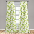 thumbnail image 5 of Ambesonne Fruits Curtains, Cartoonish Fruit Anatomy, Pair of 28"x84", Brown Yellow Green Cream, 5 of 5