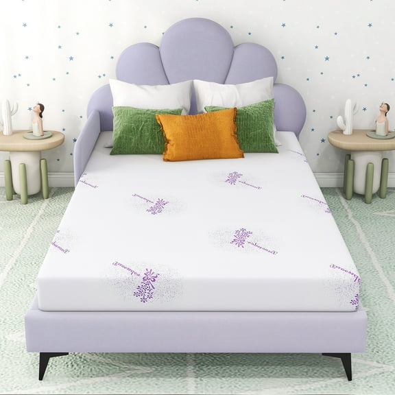 Twin Mattress, 6 inch Gel Memory Foam Mattress in a Box for Bunk Bed, Trundle Bed, Medium Feeling Bed Mattress for Pressure Relieving, Motion Isolation, Made in USA