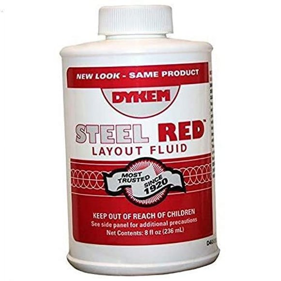 Botella Layout Fluid DYKEM 04968 roja con tapa con brocha de 240 ml