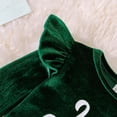 thumbnail image 5 of Outfits for Infant Boys Christmas Long Sleeve Letter Prints Romper Long Pants Hat Outfits Sets Size 9-12 Months ,Green, 5 of 8