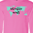thumbnail image 4 of Inktastic Adventure Awaits Teal World Map Long Sleeve T-Shirt, 4 of 5