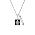 thumbnail image 2 of Delight Jewelry Silvertone Turtle on Black Frame Silvertone Courage Strength Wisdom Honesty Bar Charm Necklace, 23", 2 of 4