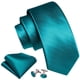 thumbnail image 2 of Set de Corbata Barry.Wang para Hombre en Seda Verde Azulado con Pañuelo y Gemelos, 2 of 5