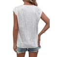 thumbnail image 5 of NFTOEIULA Women Glamour Glitz Sequin Embellished Short Sleeve Chic Party Top, 5 of 7