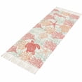 thumbnail image 4 of Red Orange Coastal Hallway Runner Rug 2'x5', Sea Turtle Nautical Coral Summer Beach Washable Kitchen Runner Rug with Tassels, Laundry Room Rugs Woven Cotton Carpet for Bedroom Entryway Front Door, 4 of 9