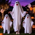 thumbnail image 5 of Halloween Ghost Cosplay Outfit Complete Costume Set, Classic White Dress Up Suit with Mask Accessories for Theme Party, Haunted House & EventsC L 54.78 Inch, 5 of 7