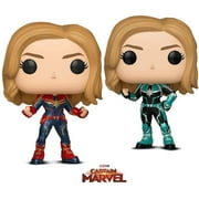 Warp Gadgets Bundle - Funko Pop Marvel: Captain Marvel and Vers - Collectible Vinyl Figures (2 Items)