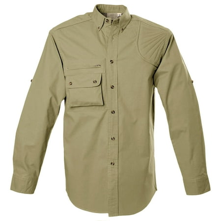 TAG Safari Men s Left Hand Hunter Shirt for Men in Long Sleeves (Khaki XX-Large)