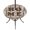 Brown Grey, variant on Round Outdoor Tablecloth with Umbrella Hole and Zipper, Vintage Farmhouse Tablecloth with Elastic Waterproof, Retro Home Text Country Star Wooden Patio Table Covers for 36" - 44" Picnic Pool Tables