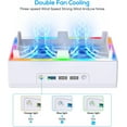 thumbnail image 5 of Wall Mount Holder for Xbox Series S, Wiher Wall Mount Kit Accessories with Cooling Bracket, RGB LED Light Strip, USB Port, Controller Hook for Series S White, 5 of 8