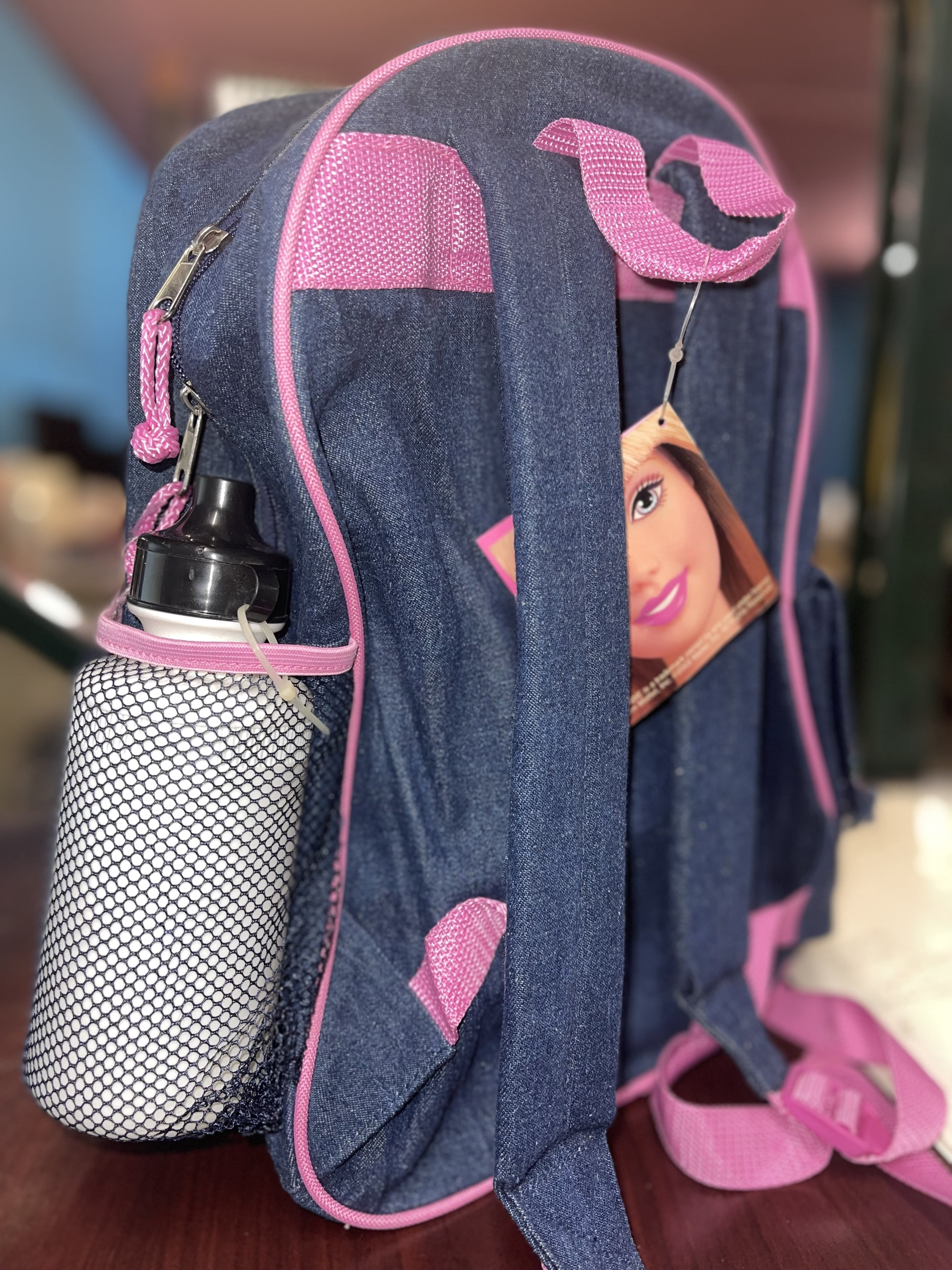 Victoria’s Secret PINK Denim Backpack w Barbie Patches Amazon.com | Barbie School Backpack | Kindergarten Backpack  main image 4
