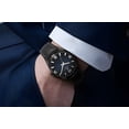 thumbnail image 4 of Carribean Joe Men's Analog Watch, Quartz Movement,Gunmeal Round Alloy Case, Decorative Blue Sunray Dial,Black Vegan Leather Strap, Casual Dress Fashion Wrist Watch for Men, 4 of 5