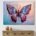 thumbnail image 1 of Designart Vintage Blue Butterfly II Canvas Wall Art, 1 of 4