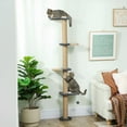 thumbnail image 2 of PawHut Meuble Mural pour Chat avec 4 Plateformes de Perchoir pour Intérieur, Gris Foncé, 2 of 10