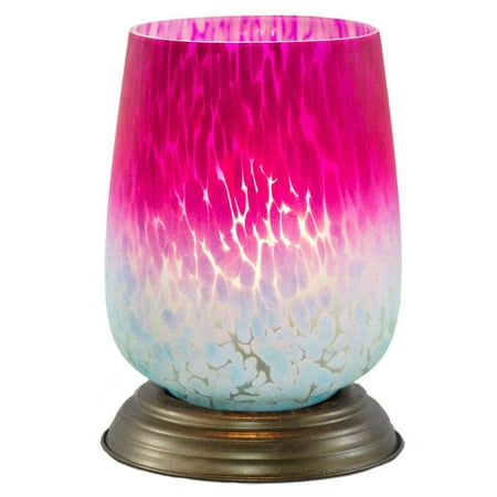 - Glass Memory Lamp - Medium 0 - Pink Bordeaux Glass - Engraving Sold Separately