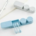thumbnail image 2 of Contact Lens Case Travel Kit Cute Eye Contact Storage Organizer Holder Leak Proof with Applicator Remover Tool Grey, 2 of 4