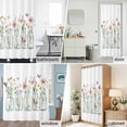 thumbnail image 5 of Shower Curtain Bathroom Set Watercolor Spring Flowers in Vase Waterproof Fabric Shower Curtains with Grommets&Hooks, Farm Floral Butterfly Privacy Bath Curtain for Bathtub 36x72in, 5 of 9