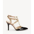 thumbnail image 3 of Sole Society Tiia T-Strap Pointed Dress Pumps Black Nude Gold Embellished (BLACK/ADOBE, 5), 3 of 6