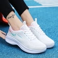 thumbnail image 5 of Explosive flying fabric breathable mesh surface casual sneakers women's college style fashion lightweight low-top running shoes DS-299-fen 38, 5 of 6