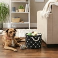 thumbnail image 5 of DII Polyester Pet Bin Trellis Paw Black Round Small, 5 of 5