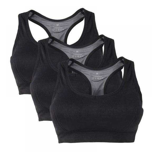 Xmarks Women's Sports Bra Racerback Padded Bra Wirefree Push-up Yoga Bra with Removable Cups Cut Out Back Fitness Running Bra