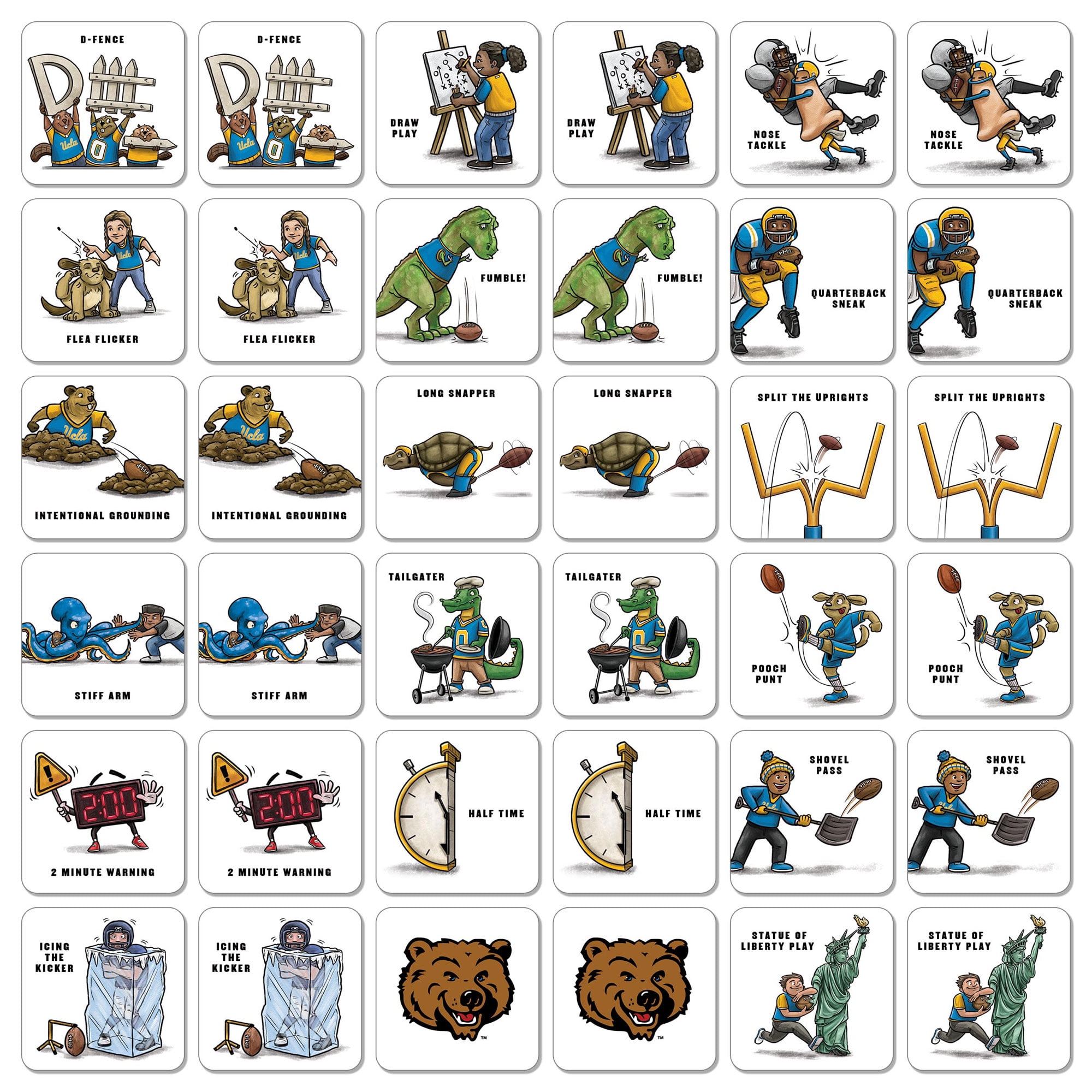 YouTheFan NCAA UCLA Bruins Memory Match Game