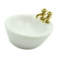 thumbnail image 4 of Kokiya 1:12 Scale Miniature Washbasin Bathroom Decor Miniature Furniture for Kids Gifts Oval, 4 of 9