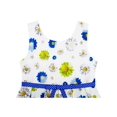 thumbnail image 4 of Girls Dress Plaid Checkered Tulle Floral Printed Dot Belt 2, 4 of 4