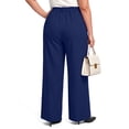 thumbnail image 6 of Gleelist Women's Plus Size Dress Pants High Waist Wide Leg Work Pants Flowy Business Casual Palazzo Slacks Trousers with Pockets(XL-5XL), 6 of 6