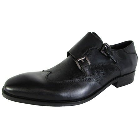

Kenneth Cole New York Mens Burning Oil LE Monk Strap Shoes Black US 10