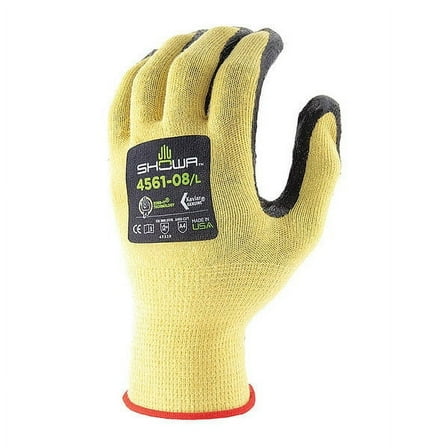 Showa Knit Gloves, Cut Level A4 ,Dipped ,Nitrile ,Grip ,M 1 PR 4561M-07-V