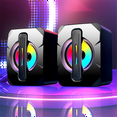 thumbnail image 2 of 2 Pcs Speaker USB Subwoofer Light Emitting Mini Computer Speaker Mobile Phone Laptop Desktop Speaker HiFi Stereo Speaker, 2 of 9