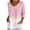 White, variant on cocolona Tops for Women Loose Casual Cradient Printed 3/4 Sleeve T-shirt Trendy V Neck Pullover Tops