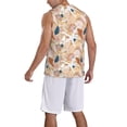 thumbnail image 2 of Pofeuu Tropical Beach Sea Shell Print Basketball Jersey, Shirts for Men Youth Basketball Jersey Crew Neck-Medium, 2 of 6
