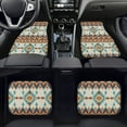 thumbnail image 2 of Renewold Southwest American Tribal Beige Rubber Car Floor Mats 4 Pcs, Universal Fit Front & Rear Auto Rugs Full Set, Protect Your Vehicle's Interior for Car SUV Van & Trucks, 2 of 7