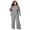 Gray, variant on Women Plus Size 3 Piece Lounge Set Stretch Knit Tracksuit Casual Outfit Set