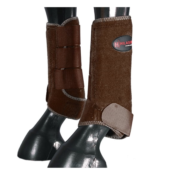 HILASON Horse Front Leg Neoprene Shock Absorbing Sport Boot Brown Large