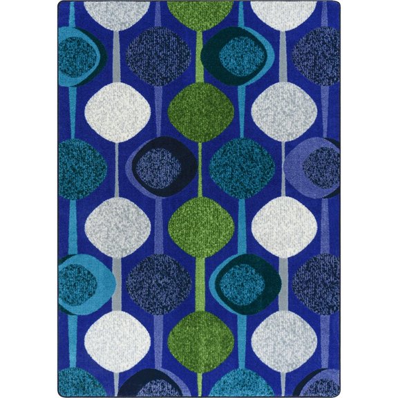 Joy Carpets Kid Essentials String Along 7'8" x 10'9" Area Rug in Color Violet