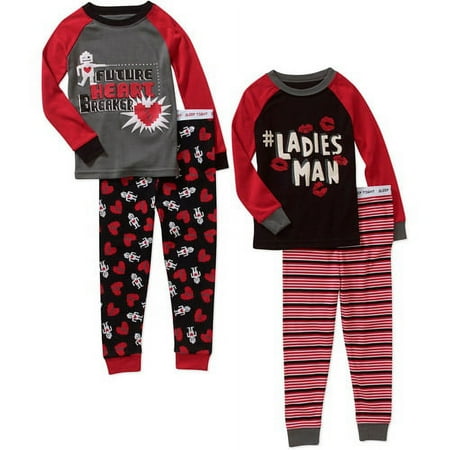 baby Toddler Boy 4-piece Valentines Da