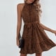 thumbnail image 5 of Mujeres Verano Casual Sin mangas Halter Wave Point Vestidos sexy Vestido delgado + Cinturones Pompotops ghjkhdj6367, 5 of 8