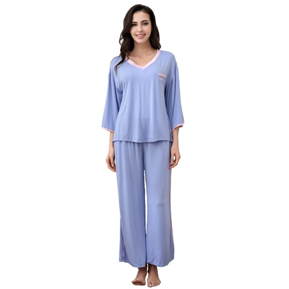 Richie House Women's Jersey Sleepwear Two-piece Set RHW2830-A-L