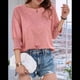 thumbnail image 4 of Blusa Informal con Cuello Redondo y Ligera para Mujer, Color Rosa, Talla M, 4 of 7