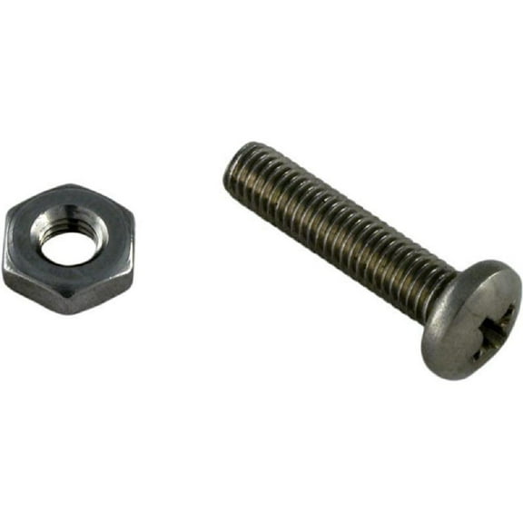 Zodiac C75 10-32-Thread by 7/8-Inch Stainless Steel Pan Head Screw and Nut Replacement