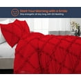 thumbnail image 2 of SGI SuperKing P Plus Diamond Ruffle Comforter Set Microfiber 3 Piece Blood Red, 2 of 5
