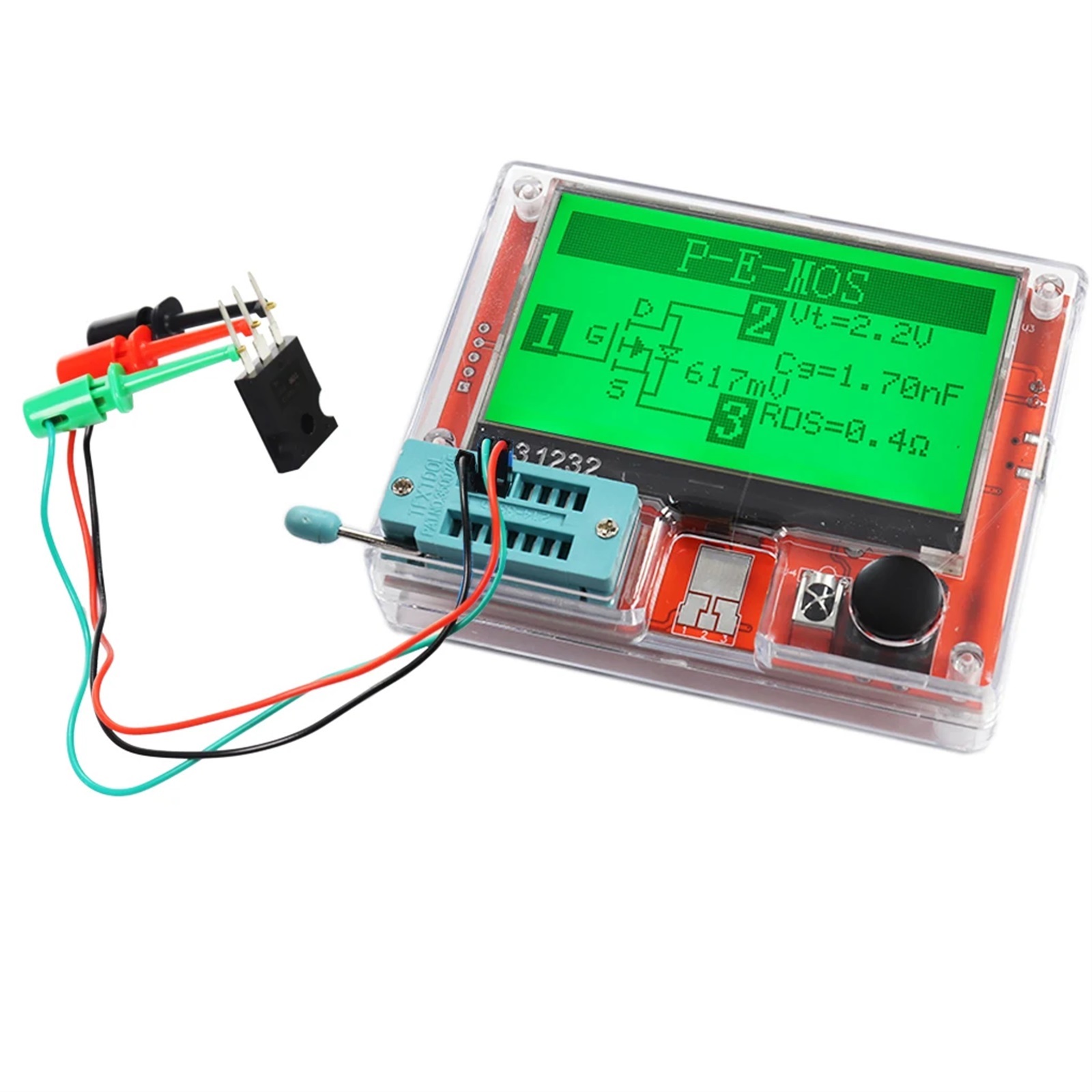 LCR-T10H Digital Transistor Tester Multimeter Diode Triode Capacitance ESR Meter MOS/PNP/NPN LCR LCD Display Screen ,Accurate and Speed