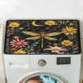 thumbnail image 5 of ZIATUBLESDragonfly Moon Floral Washing Machine Top Dust Cover Pad Water Resistant Washer and Dryer Top Protector Mat for Laundry Room Washable Home Kitchen Decor Accessories, 24 x 19.7 Inch, 5 of 7
