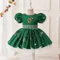 thumbnail image 4 of TEDOYE Toddler Child Xmas Girls Dress Party Dance Kids Christmas Princess Pageant Gown Girls Dress Soft Wear, 9-12 Months, 4 of 8