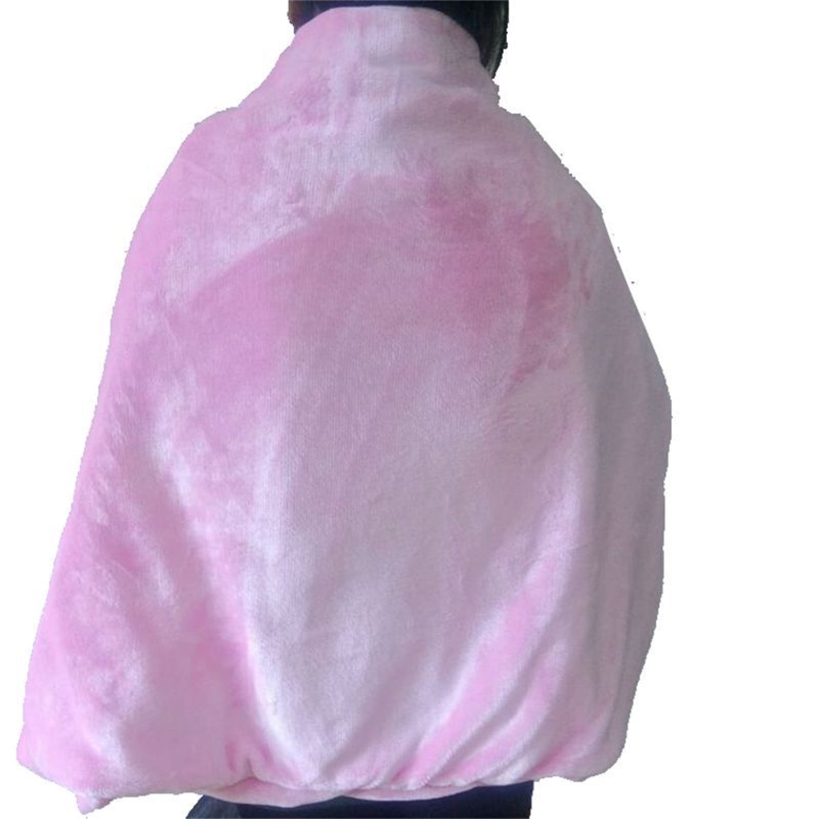 MOQIN Electric Heated Plush Wrap Blanket 5V USB Charging Heated Throw Blanket Heated Shawl Zipper Warm Soft Flannel Shawl with 3 Heat Settings for Car Office Home Travel